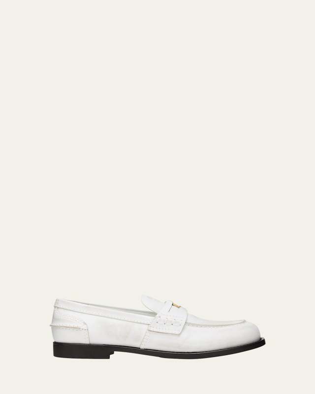 Leather Coin Penny Loafers